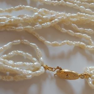 Fresh water multi strand necklace and bracelet